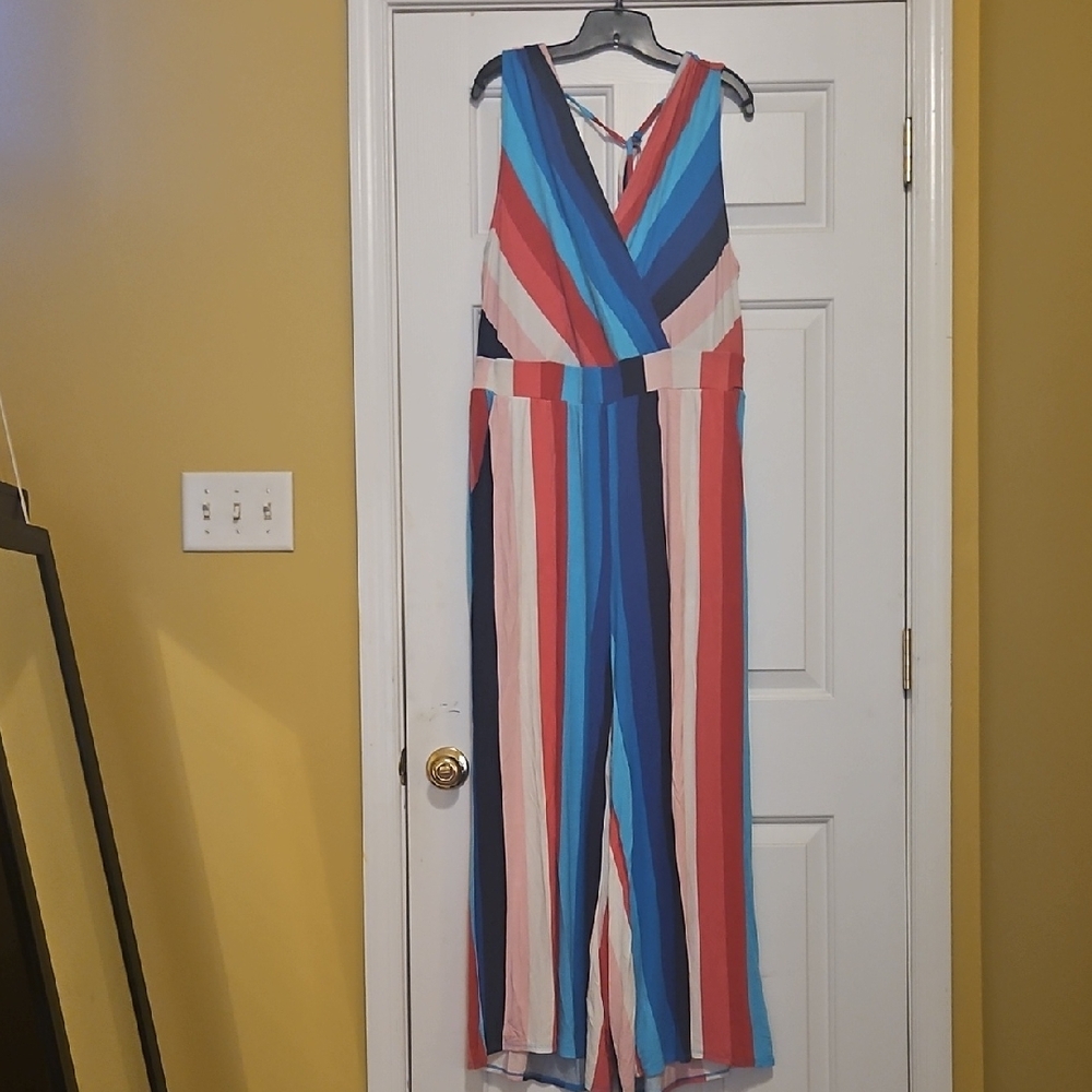 Torrid Multicolor Striped Jumpsuit